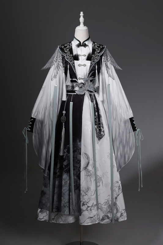 チャイナビッグスリーブケープ+シャツ+ロングスカート+ウエストベルト+チャイナトップス+スカート+キャミソールドレス+レッグウォーマー