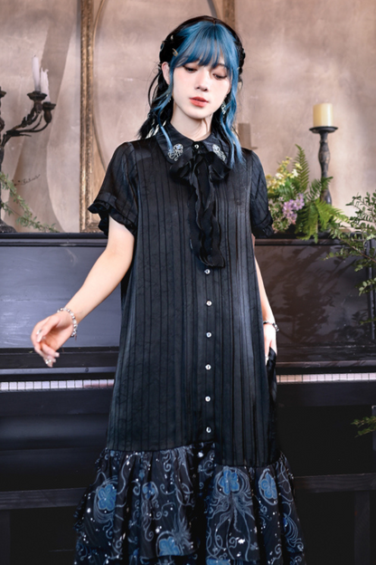 Blue Tears Fishtail Shirt Dress