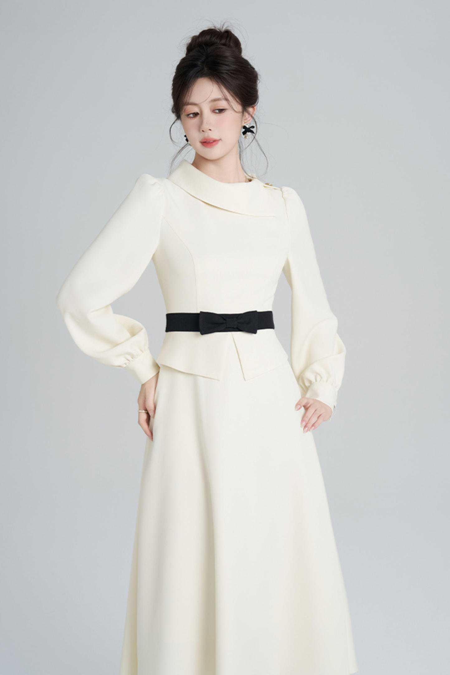 エレガントアプリコットウインタードレス