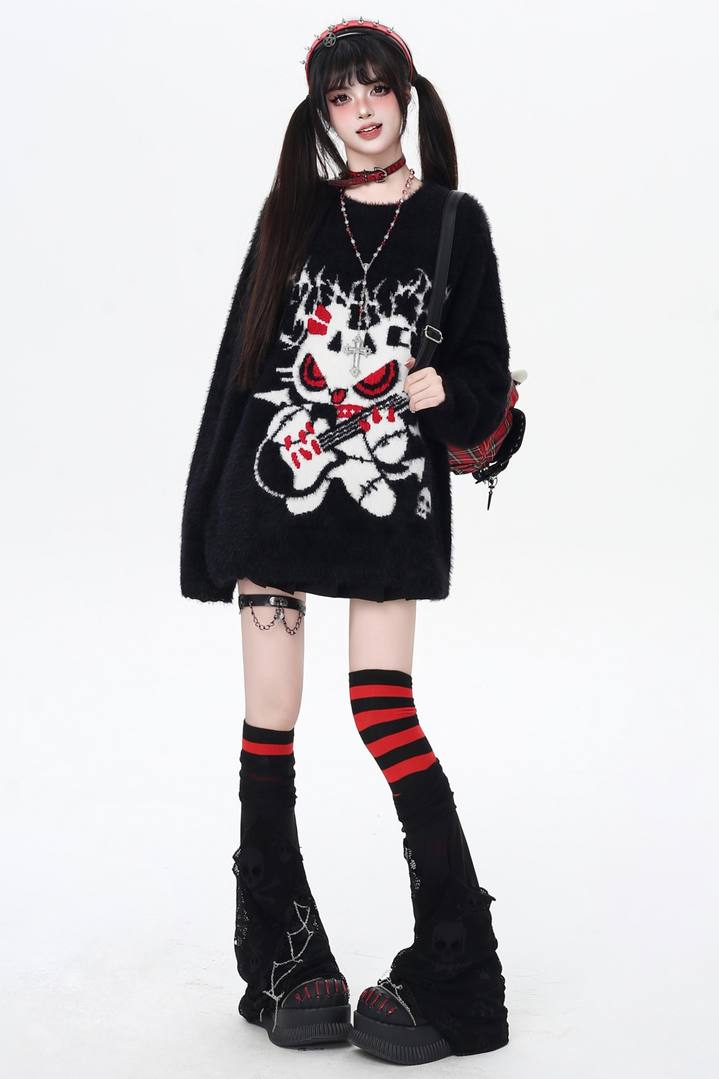 ロックベアルーズクルーネックトップス