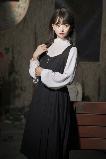 ゴシックスクールマント＋トップス＋ベストドレス