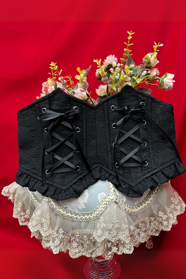 グッドエビルロリータゴシックジーシャツ＋フレアスカート＋ウエストベルト