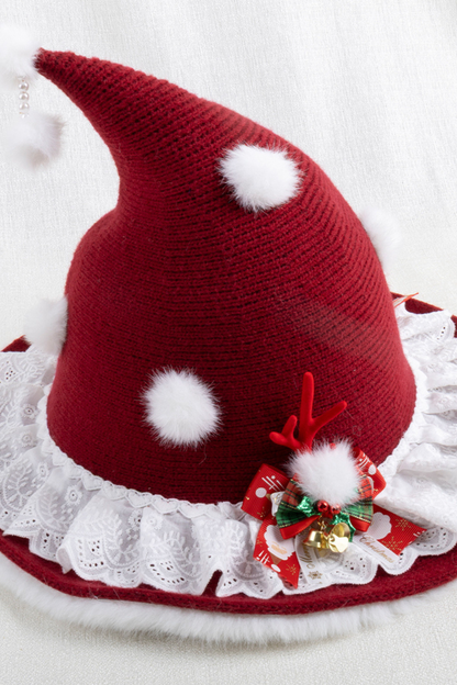 ダークレッドロリータハット