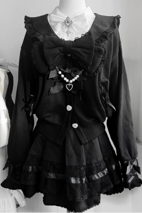 Mine Ribbon Sailor Collar Short Jacket