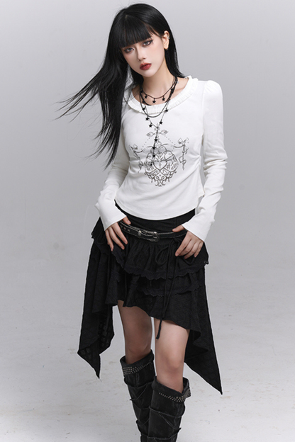 ゴーストガールアシメスカート