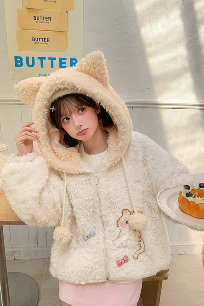 キャットフードファーコート