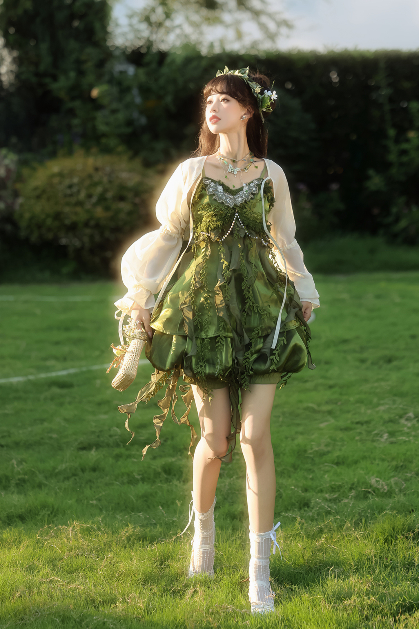 フォレストガールチャイナドレス+トップス+スカート