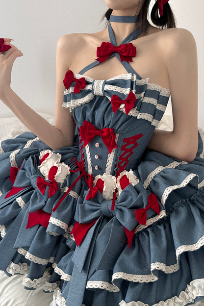 Cherry Rabbit Lolita Dress + Short Cardigan