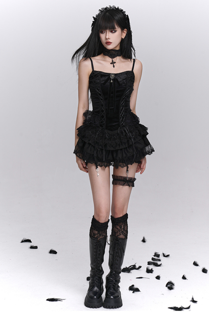 ゴーストガールゴシックパフィースカート＋キャミソール＋ショートアウター