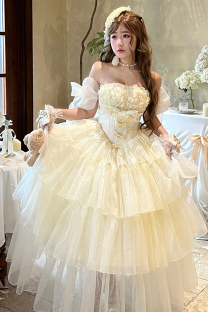 ファーストラブフローラルドレス+スリーブ