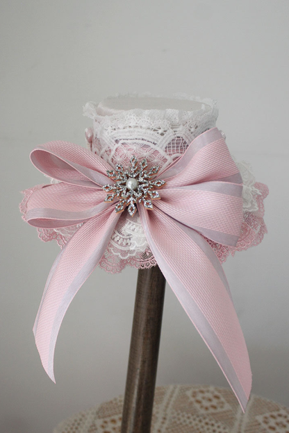 レースロリータボネットハット+カチューシャ+スリーブ+ピン+ハット+ベール