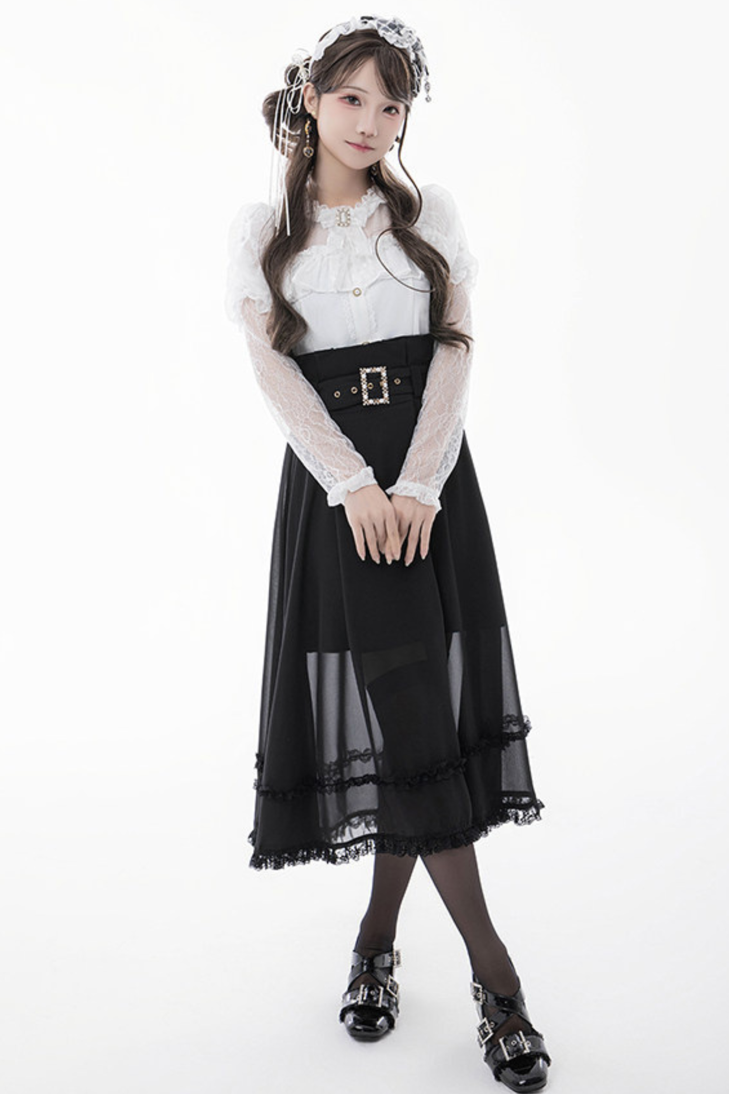 Moonlight High-Waist Skirt + Belt