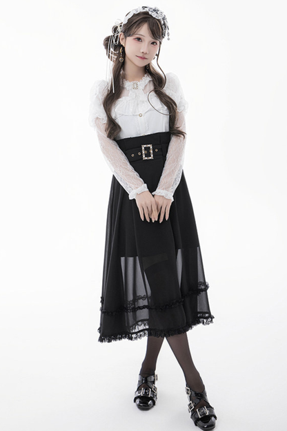 Moonlight High-Waist Skirt + Belt