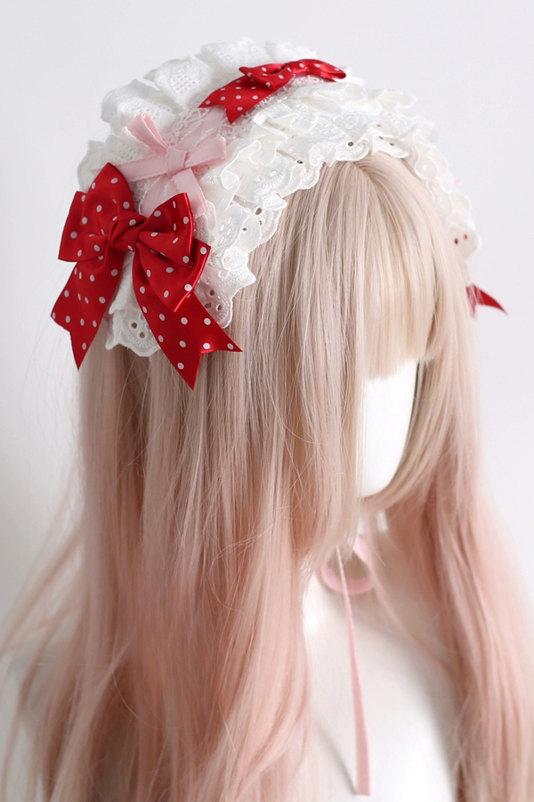 ストロベリードットケーキヘアアクセサリー