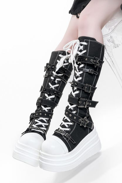Y2K Punk Platform Boots
