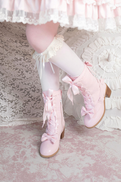 Sheep puff retro boots