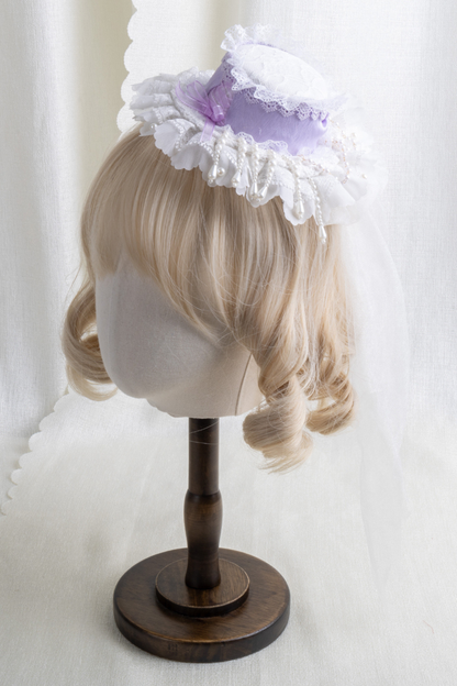 レースハットロリータクリップ