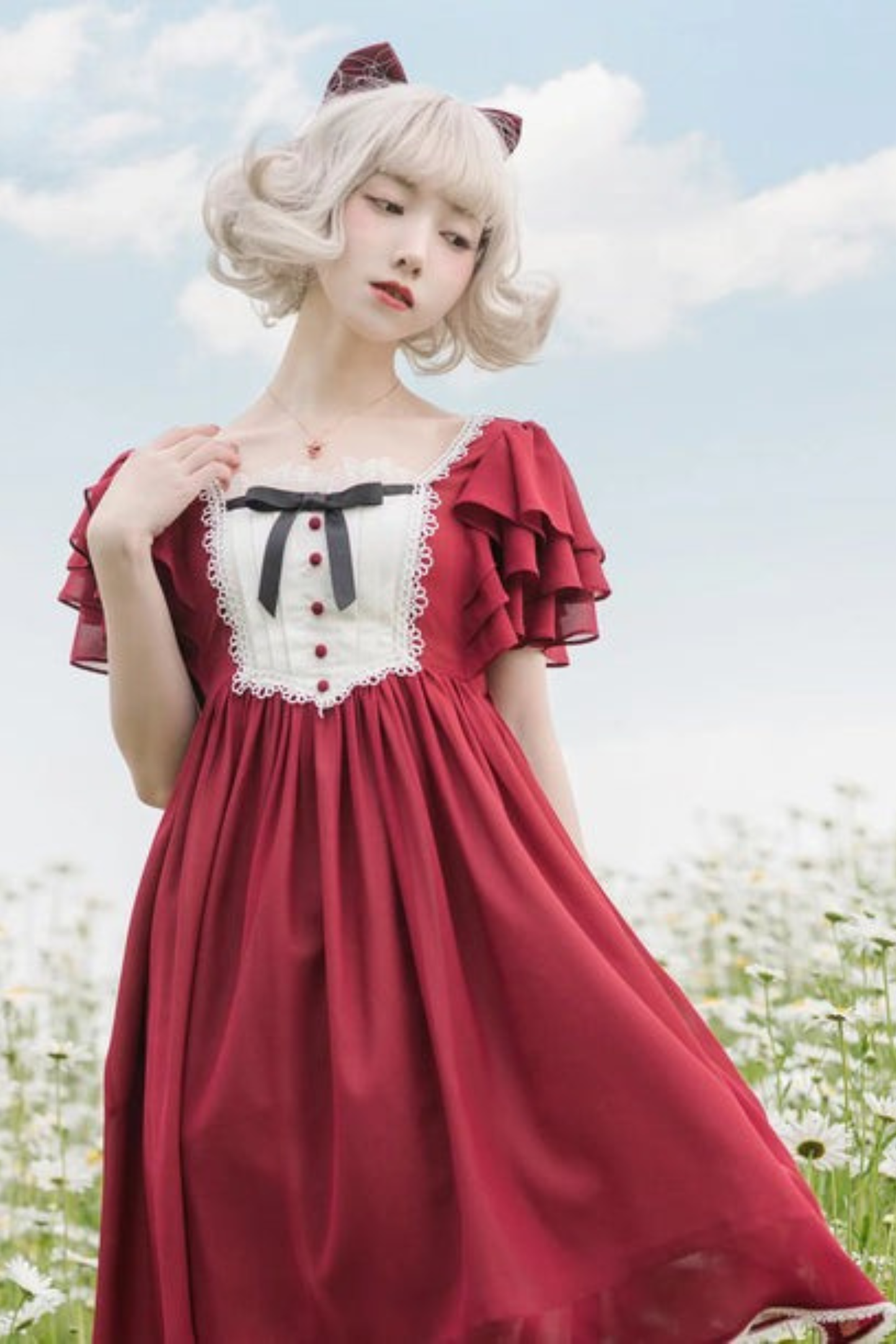 レトロメモリーフレアロリータドレス