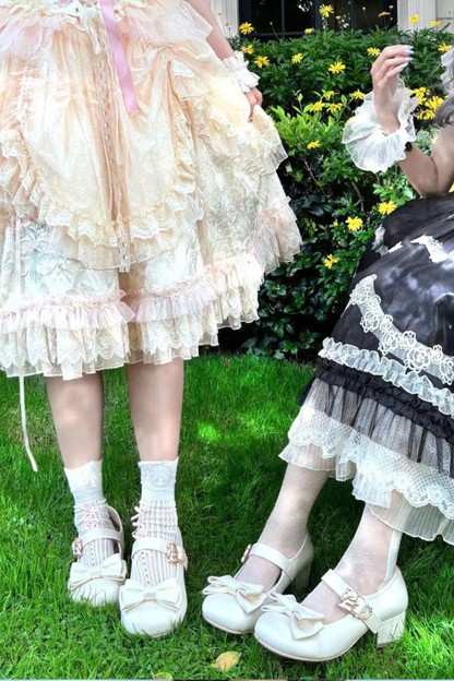 Satin Sheep Puff Shoes