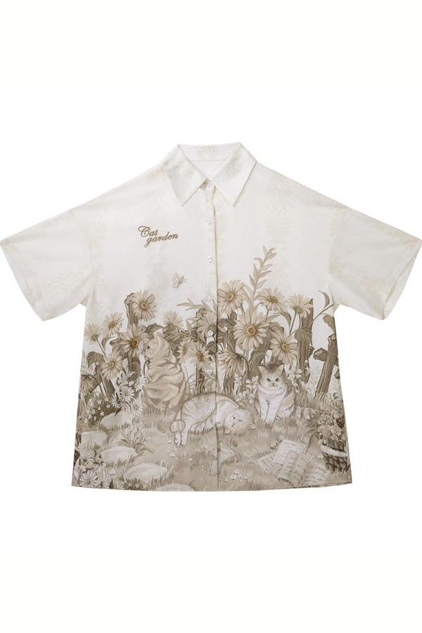 [Reservations] Neutral Style Art Design Shirt + Camisole + Half Pants