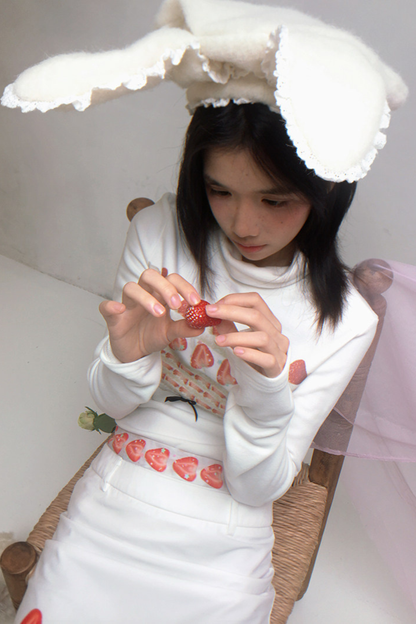 レースラビットイヤーベレー帽