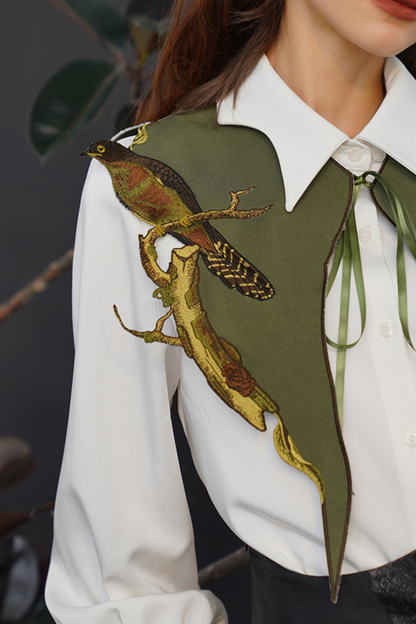 French Neckline Faux Collar