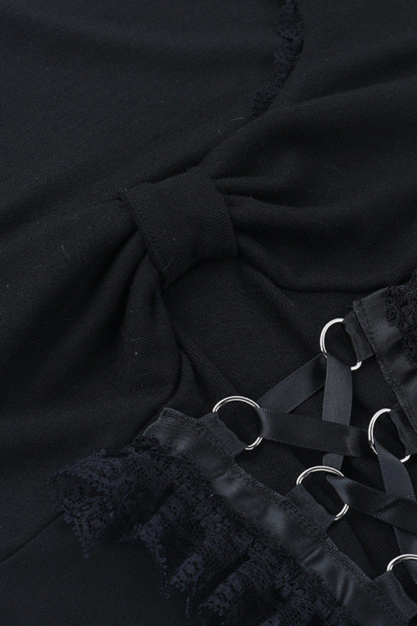 Lace Patchwork Dark Top