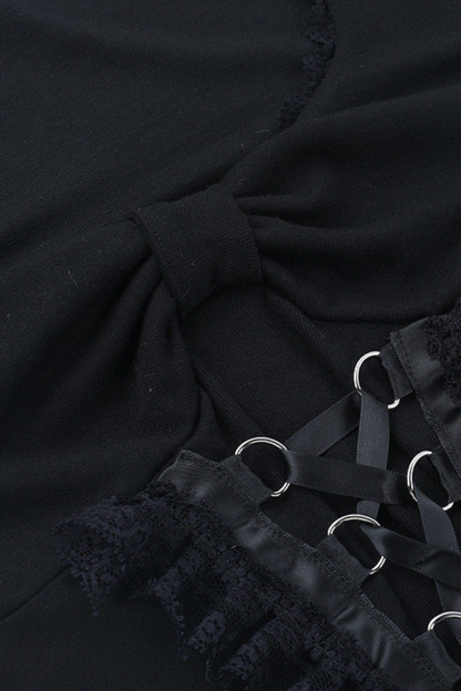 Lace Patchwork Dark Top