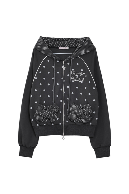 Y2K Dot Design Hoodie