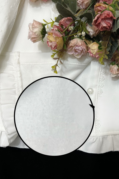 Stand collar retro girly blouse