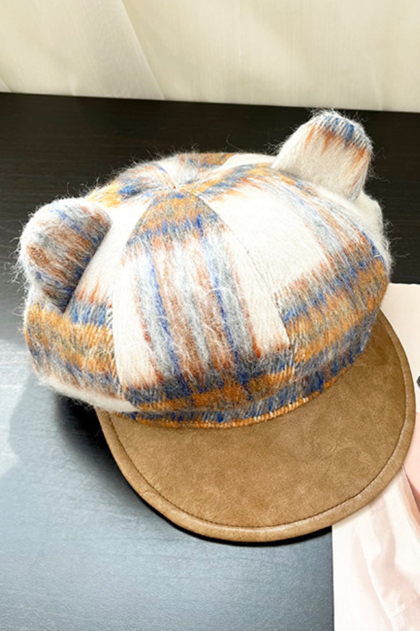 Bear Ear Plaid Beret