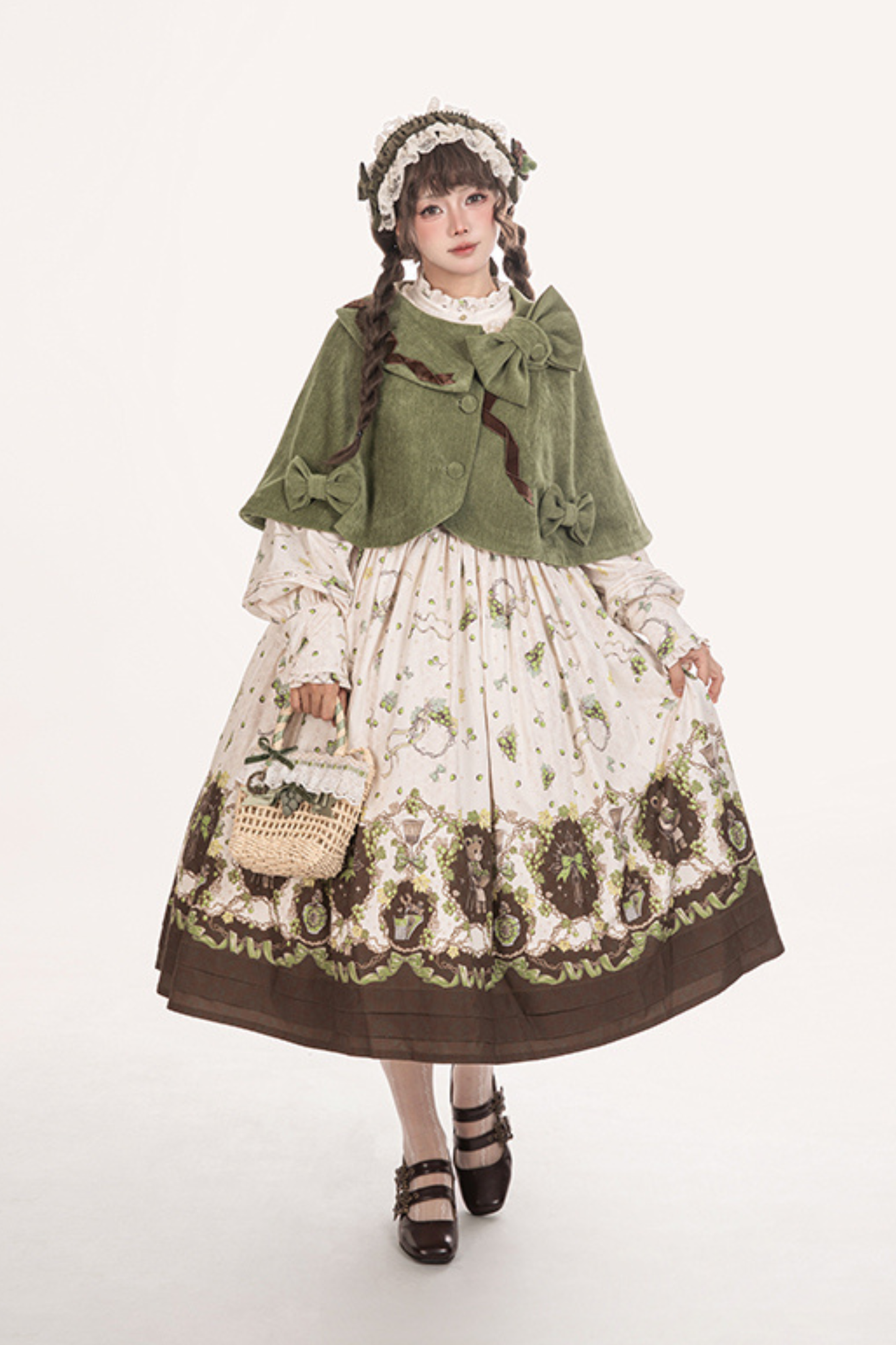 ワイナリーレトロベアロリータドレス