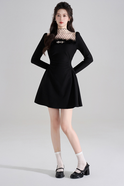 Chic Heart Dot Hepburn Style Dress
