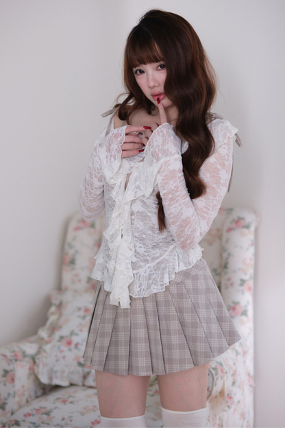 レーストップス+キャミソールスカート