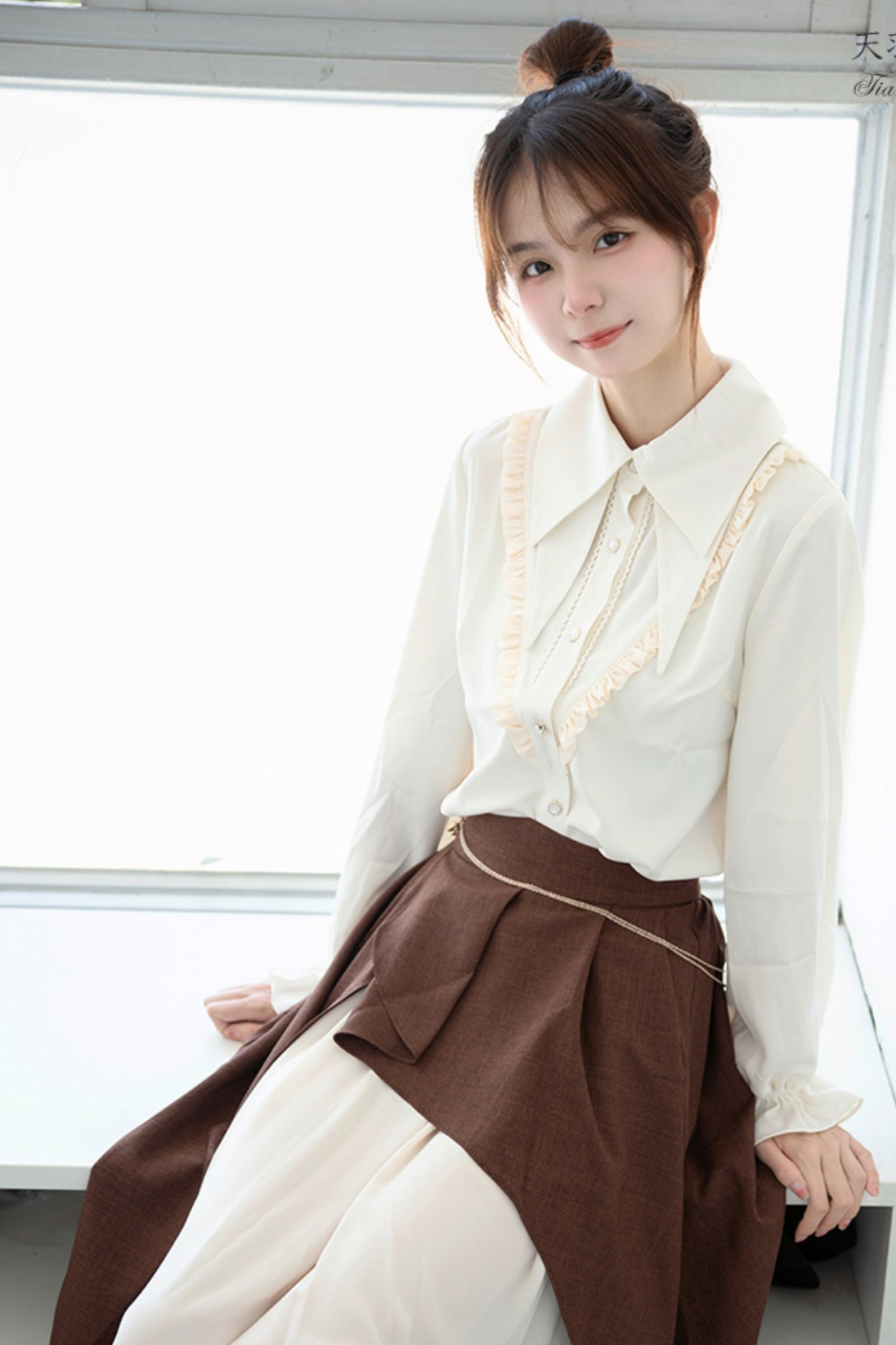 エレガントシャツ+イレギュラースカート