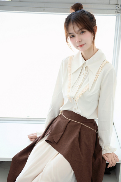 エレガントシャツ+イレギュラースカート