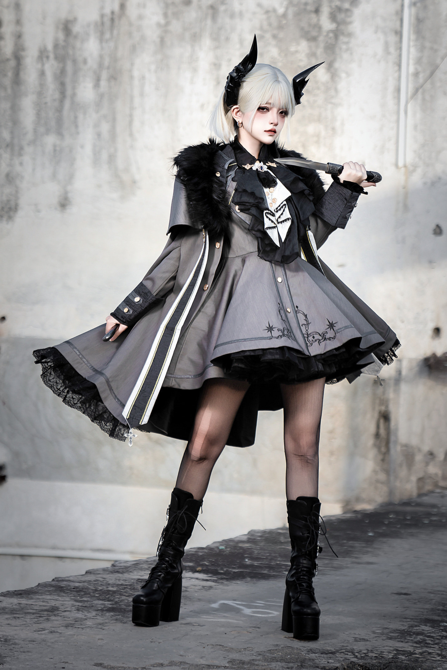 Fantasy Prince Army Coat + Cape + Shirt