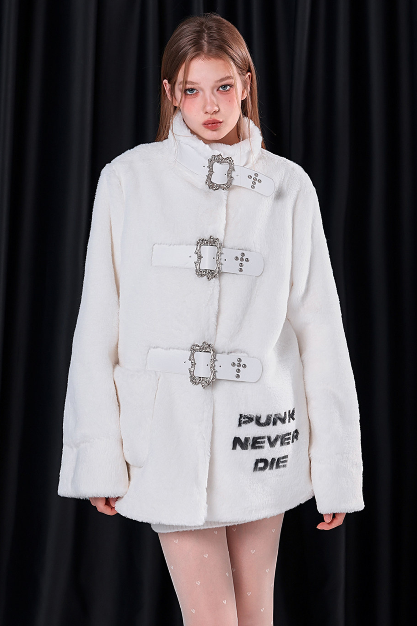 リベットカーブドスタンドカラコート