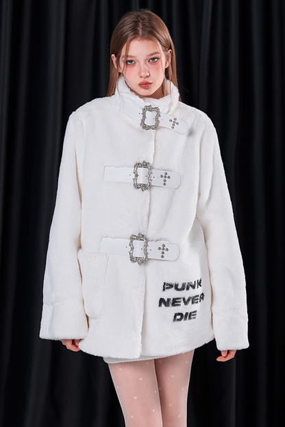 リベットカーブドスタンドカラコート