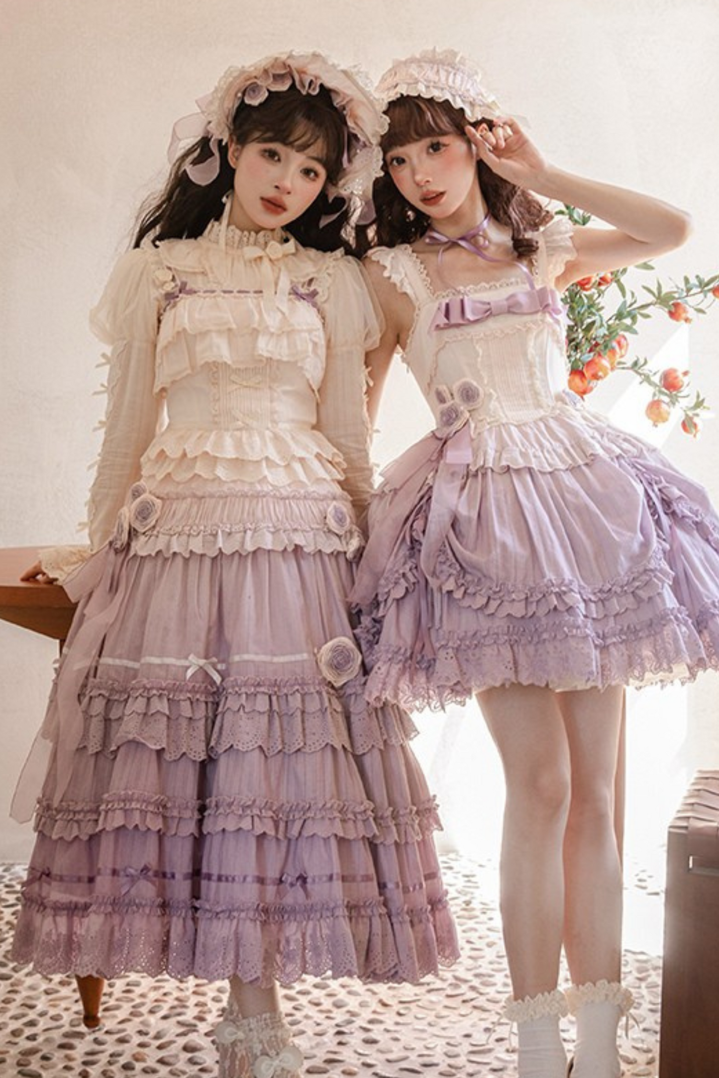 [Reservation Product] Frilled Gradient Princess Lolita Dress Set