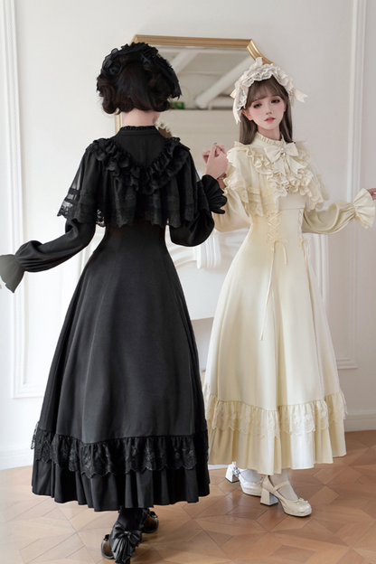 Elegant Dress + Shawl + Ribbon + Headdress