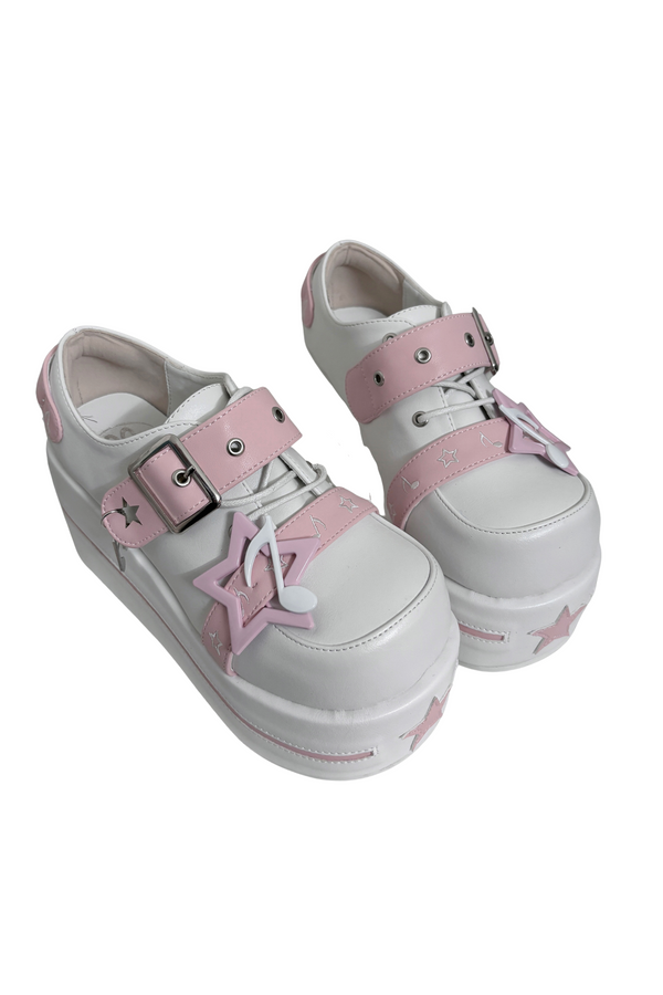 Star Melody Punk Strap Platform Shoes