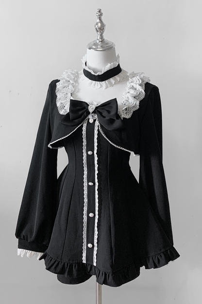 地雷フレアフェイクツーピースワンピース