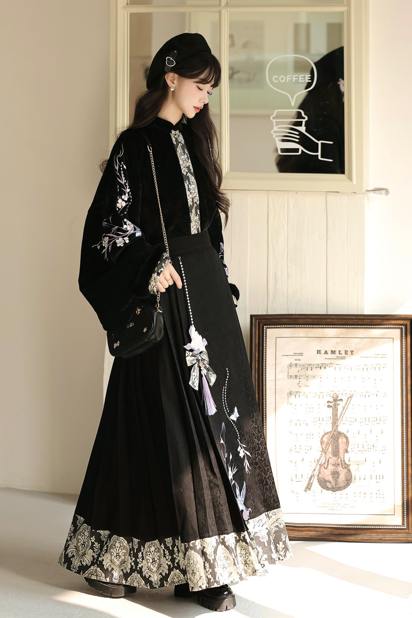 Dark Knight China Top + Vest + Skirt