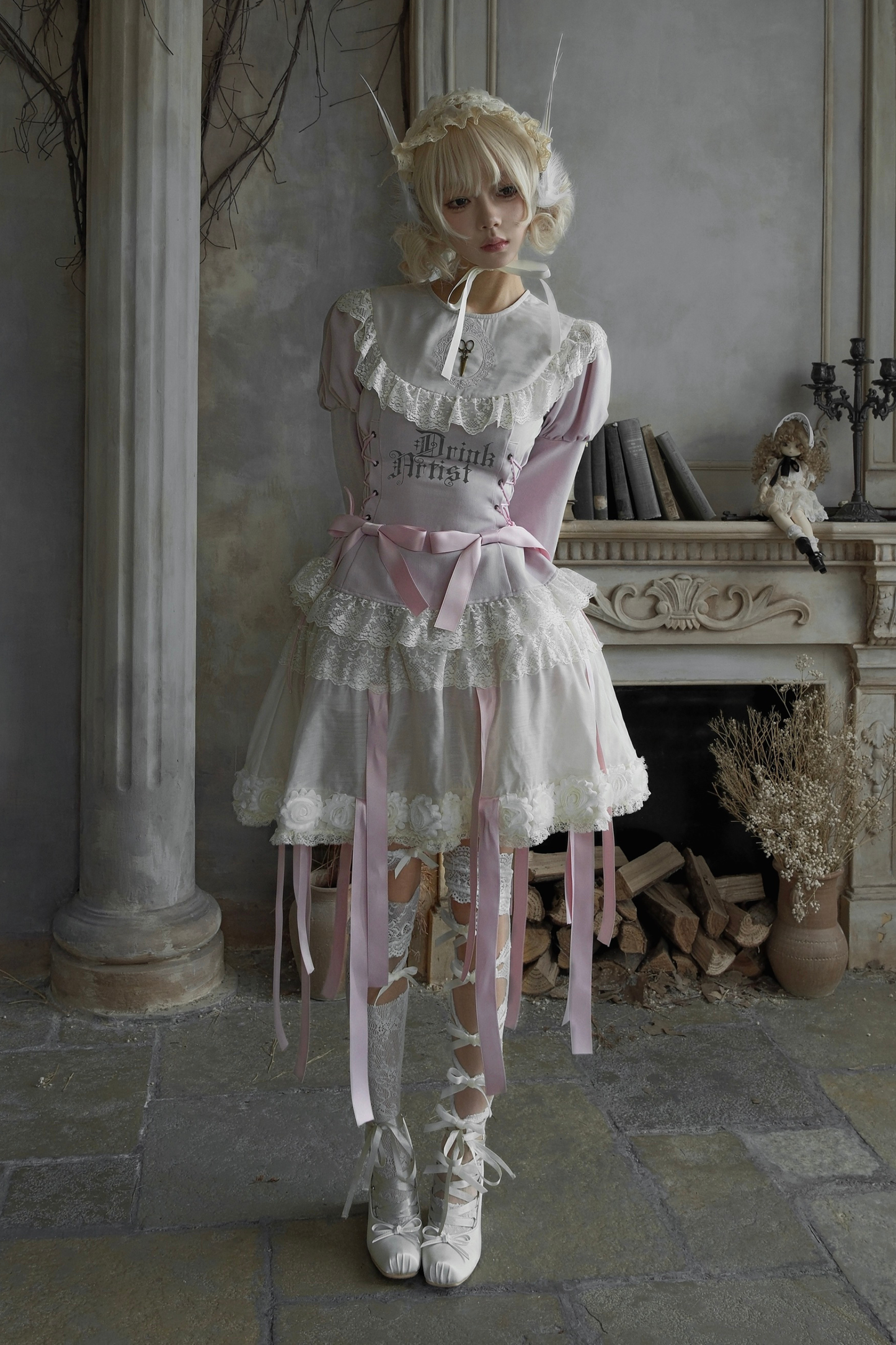 ドローストリングゴシックスイートトップス+ケーキスカート