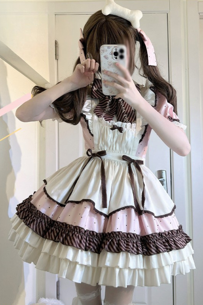 Cream Little Sweet Maid Lolita Dress