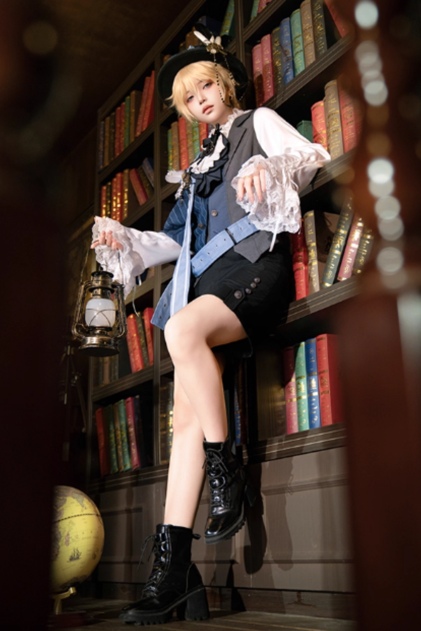 [Pre-order Deadline: November 9] Steampunk Prince Vest Shorts Cape Suit Set + Hat + Complete Accessories