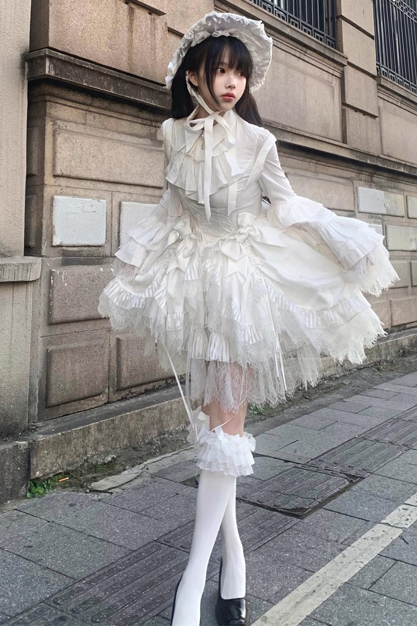 ゴシックバードロリータジャンパースカート+パンプキンパンツスカート+カーテンスカート