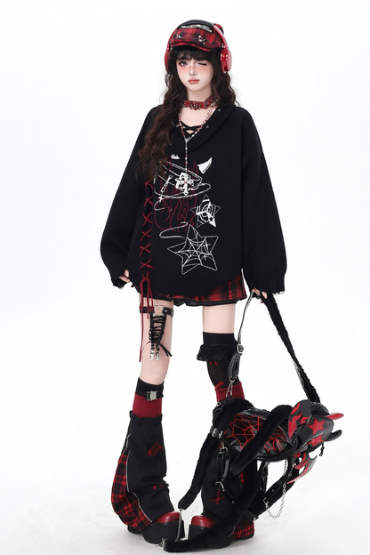 Gothic Subculture Cross Strap Top