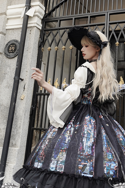 Classical Elegant Dark Gothic Kula Lolita Dress